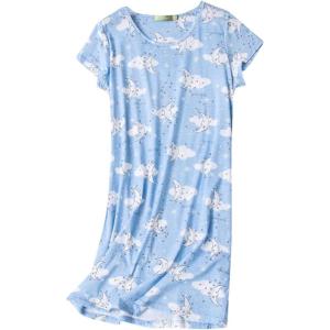 imageZando Night Gowns for Adult Women Night Gown Womens Nightgowns ampamp Sleepshirts Cotton Nightgowns for Women NightgownBlue Moon