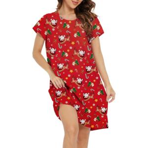 imageZando Night Gowns for Adult Women Night Gown Womens Nightgowns ampamp Sleepshirts Cotton Nightgowns for Women NightgownChristmas Man