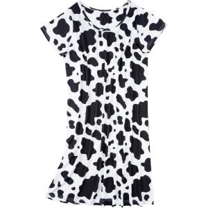 imageZando Night Gowns for Adult Women Night Gown Womens Nightgowns ampamp Sleepshirts Cotton Nightgowns for Women NightgownCow Print