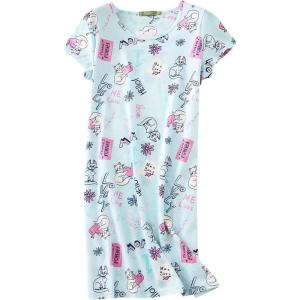 imageZando Night Gowns for Adult Women Night Gown Womens Nightgowns ampamp Sleepshirts Cotton Nightgowns for Women NightgownLight Blue Cat