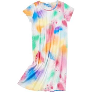 imageZando Night Gowns for Adult Women Night Gown Womens Nightgowns ampamp Sleepshirts Cotton Nightgowns for Women NightgownTie Dyed Colorful