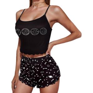 imageZando Summer Pajamas for Women Set Sexy Pajama Set for Women Cute Pajama Sets for Women Cami Top and Shorts SleepwearPlanet