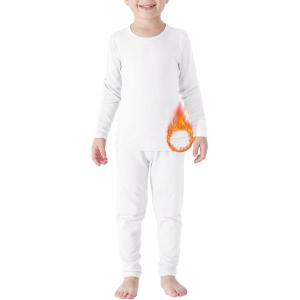 imageZando Toddler Boys ThermaL Underwear Set for Kids Long Underwear Compression Kids Base Layer for Boys GirLs Winter Soft Long Johns Kids Toddler Thermal Underwear Sets A White 2T3T