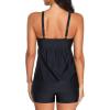 imageZando Womens Swimsuits 2 Piece 2025 Tankini Bathing Suits Swim Suits for Women Swimwear Bathing Suit Top with BoyshortsBlack