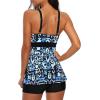 imageZando Womens Swimsuits 2 Piece 2025 Tankini Bathing Suits Swim Suits for Women Swimwear Bathing Suit Top with BoyshortsBlue Trible Pattern
