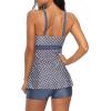 imageZando Womens Swimsuits 2 Piece 2025 Tankini Bathing Suits Swim Suits for Women Swimwear Bathing Suit Top with BoyshortsDark Grey Diamond