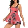 imageZando Womens Swimsuits 2 Piece 2025 Tankini Bathing Suits Swim Suits for Women Swimwear Bathing Suit Top with BoyshortsZ Red Pattern