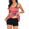 imageZando Womens Swimsuits 2 Piece 2025 Tankini Bathing Suits Swim Suits for Women Swimwear Bathing Suit Top with BoyshortsZ Red Pattern