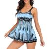 imageZando Womens Swimsuits 2 Piece 2025 Tankini Bathing Suits Swim Suits for Women Swimwear Bathing Suit Top with BoyshortsZ Sky Blue Pattern
