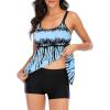 imageZando Womens Swimsuits 2 Piece 2025 Tankini Bathing Suits Swim Suits for Women Swimwear Bathing Suit Top with BoyshortsZ Sky Blue Pattern
