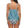 imageZando Bathing Suit for Women Tankini Swimsuit for Women Crewneck Two Piece Bathing Suit Tummy Control Tankini Top with Shorts1 Cute Green Blue
