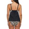 imageZando Bathing Suit for Women Tankini Swimsuit for Women Crewneck Two Piece Bathing Suit Tummy Control Tankini Top with ShortsLeopard Printed