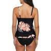 imageZando Bathing Suit for Women Tankini Swimsuit for Women Crewneck Two Piece Bathing Suit Tummy Control Tankini Top with ShortsPink Floral