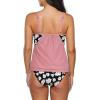 imageZando Bathing Suit for Women Tankini Swimsuit for Women Crewneck Two Piece Bathing Suit Tummy Control Tankini Top with ShortsPink Rose