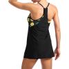 imageZando Tankini Swimsuits for Women 2024 Athletic Two Piece Bathing Suit Sporty Swimwear Long Torso Swim Top with BoyshortsA Halter Dress Sunflowers