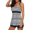imageZando Womens Tankini Swimsuits for Women 2025 Tummy Control Swimsuit Bathing Suit Top with Boyshorts Flowy Women SwimwearA09 Ethnic Floral