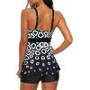 imageZando Womens Tankini Swimsuits for Women 2025 Tummy Control Swimsuit Bathing Suit Top with Boyshorts Flowy Women SwimwearA24 Geometric Black