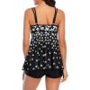 imageZando Womens Tankini Swimsuits for Women 2025 Tummy Control Swimsuit Bathing Suit Top with Boyshorts Flowy Women SwimwearD01 Black White Floral