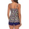 imageZando Womens Tankini Swimsuits for Women 2025 Tummy Control Swimsuit Bathing Suit Top with Boyshorts Flowy Women SwimwearF01 Pineapple Print