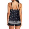 imageZando Womens Tankini Swimsuits for Women 2025 Tummy Control Swimsuit Bathing Suit Top with Boyshorts Flowy Women SwimwearY Black Small Floral