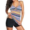 imageZando Womens Tankini Swimsuits for Women Tummy Control Bathing Suits for Women Athletic Two Piece Swimsuit with BoyshortsB Orange