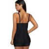 imageZando Womens Tankini Swimsuits for Women Tummy Control Bathing Suits for Women Athletic Two Piece Swimsuit with BoyshortsE Classic Black