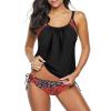Red Print Black Floral