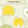 imageZando Baby Hats and Mittens Unisex Infant Beanie Caps Newborn Hospital Hat with Scratch Mitten Set for Baby Boys Grils HatsBright Yellow