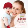 imageZando Baby Hats and Mittens Unisex Infant Beanie Caps Newborn Hospital Hat with Scratch Mitten Set for Baby Boys Grils HatsRed