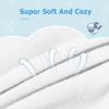 imageZando Baby Hats and Mittens Unisex Infant Beanie Caps Newborn Hospital Hat with Scratch Mitten Set for Baby Boys Grils HatsWhite