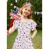 imageZando Girls Dresses Tie Back Dress for Girls Ruffle Short Sleeve Dresses Tween Kids Off Shoulder Junior Dress 616 YearsAmerican Flag