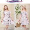 imageZando Girls Dresses Tie Back Dress for Girls Ruffle Short Sleeve Dresses Tween Kids Off Shoulder Junior Dress 616 YearsAmerican Flag