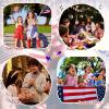 imageZando Girls Dresses Tie Back Dress for Girls Ruffle Short Sleeve Dresses Tween Kids Off Shoulder Junior Dress 616 YearsAmerican Flag