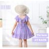 imageZando Girls Dresses Tie Back Dress for Girls Ruffle Short Sleeve Dresses Tween Kids Off Shoulder Junior Dress 616 YearsLavender Purple