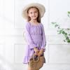 imageZando Girls Dresses Tie Back Dress for Girls Ruffle Short Sleeve Dresses Tween Kids Off Shoulder Junior Dress 616 YearsLonglavender Purple