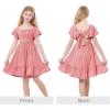imageZando Girls Dresses Tie Back Dress for Girls Ruffle Short Sleeve Dresses Tween Kids Off Shoulder Junior Dress 616 YearsPink