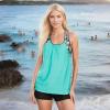 imageZando Tankini Bathing Suits for Women Sport Womens Swimsuits Athletic Two Piece Swimsuit for Women Tankini Top with ShortsGreen Floral