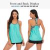 imageZando Tankini Bathing Suits for Women Sport Womens Swimsuits Athletic Two Piece Swimsuit for Women Tankini Top with ShortsGreen Floral