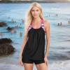imageZando Tankini Bathing Suits for Women Sport Womens Swimsuits Athletic Two Piece Swimsuit for Women Tankini Top with ShortsRose Floral