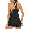 imageZando Tankini Bathing Suits for Women Sport Womens Swimsuits Athletic Two Piece Swimsuit for Women Tankini Top with ShortsSunflower