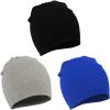 imageZando Baby Beanie Hat Newborn Hats Toddler Infant Soft Cute Knit Cap Nursery Winter Beanie for Baby Girl BoyBlack  Grey  Blue