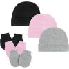 3 Pack 8 Black/Pink/Grey