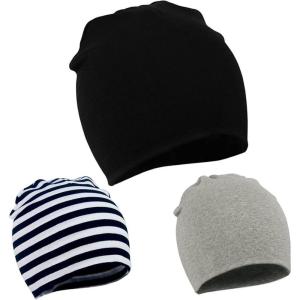 imageZando Baby Beanie Hat Newborn Hats Toddler Infant Soft Cute Knit Cap Nursery Winter Beanie for Baby Girl BoyBlack  Black White  Light Grey