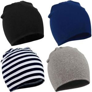 imageZando Baby Beanie Hat Newborn Hats Toddler Infant Soft Cute Knit Cap Nursery Winter Beanie for Baby Girl BoyBlack  Navy  Stripe  Dark Grey