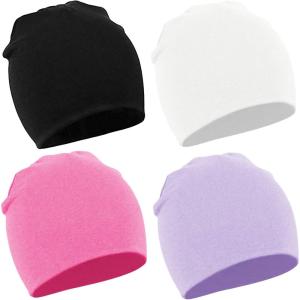 imageZando Baby Beanie Hat Newborn Hats Toddler Infant Soft Cute Knit Cap Nursery Winter Beanie for Baby Girl BoyBlack  White  Pink  Purple
