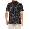imageZando 80s 90s Hawaiian Shirt for Men Short Sleeve 80s 90s Outfit Funny Hawaiian Shirts Party Disco OutfitBlackneon