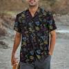 imageZando 80s 90s Hawaiian Shirt for Men Short Sleeve 80s 90s Outfit Funny Hawaiian Shirts Party Disco OutfitBlackneon