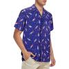 imageZando 80s 90s Hawaiian Shirt for Men Short Sleeve 80s 90s Outfit Funny Hawaiian Shirts Party Disco OutfitBlue Vertigo