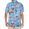 imageZando 80s 90s Hawaiian Shirt for Men Short Sleeve 80s 90s Outfit Funny Hawaiian Shirts Party Disco OutfitC Blue