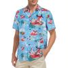 imageZando 80s 90s Hawaiian Shirt for Men Short Sleeve 80s 90s Outfit Funny Hawaiian Shirts Party Disco OutfitC Blue